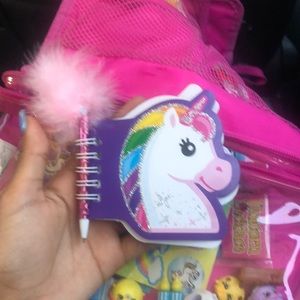 Unicorn notebook with pen